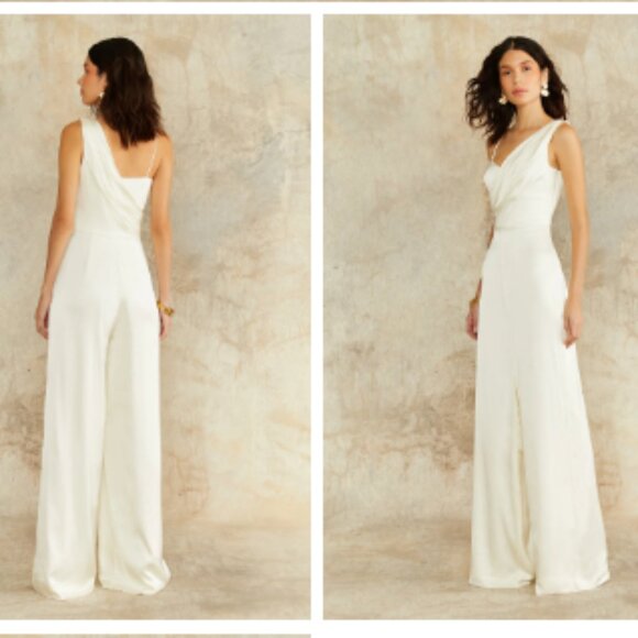 COPY - new AMUR Ivory Blynn Drape Jumpsuit  253 - Picture 1 of 5
